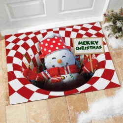 3D Doormat Christmas Doormat Welcome Door Mats Outside Area Rug Bath Mat Hearth Floor Stair Carpet Red