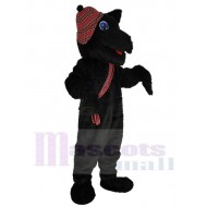 Schwarzer schottischer Hund Maskottchen Kostüm Tier mit blauen Augen