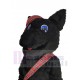 Black Scottish Dog Mascot Costume Animal with Blue Eyes