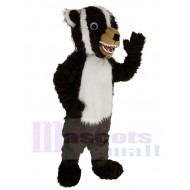Brown and White Badger Mascot Costume Animal