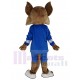 Arizona Coyote Howler Mascot Costume Animal in Blue Jersey