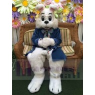 Pascua de Resurrección Conejo Wendell Disfraz de mascota Animal en traje azul