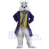 Lapin Wendell élégant Costume de mascotte Animal en costume violet et jaune