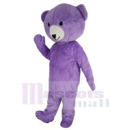 Purple Plush Teddy Bear Mascot Costume Animal