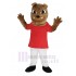Bulldogge Maskottchen Kostüm im roten T-Shirt Tier
