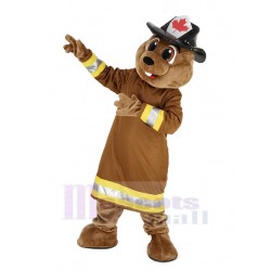 Burny Beaver Mascot Costume with Hat Animal