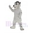 Léopard blanc Costume de mascotte aux yeux bleus Animal