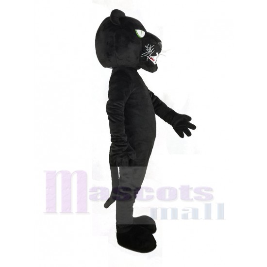 Schwarzer Panther Maskottchen Kostüm Tier mit langem Bart