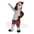 Cheval brun et blanc Costume de mascotte