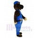 Gopher-Arbeiter Maskottchen Kostüm in blauen Overalls Tier