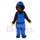Gopher-Arbeiter Maskottchen Kostüm in blauen Overalls Tier