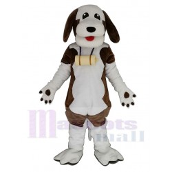 Chien mignon brun et blanc Costume de mascotte Animal
