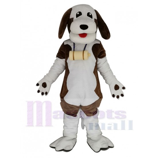 Süßer brauner und weißer Hund Maskottchen Kostüm Tier