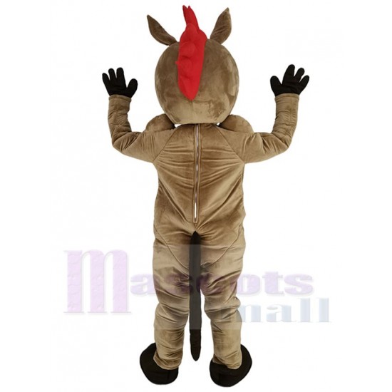Puissance brune Cheval Costume de mascotte Animal