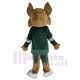 Cute Arizona Coyote Wolf Mascot Costume Animal in Forest Green Jersey