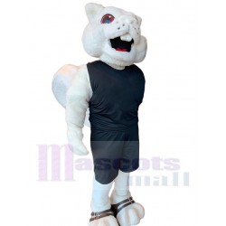 Sporty White Squirrel Mascot Costume 