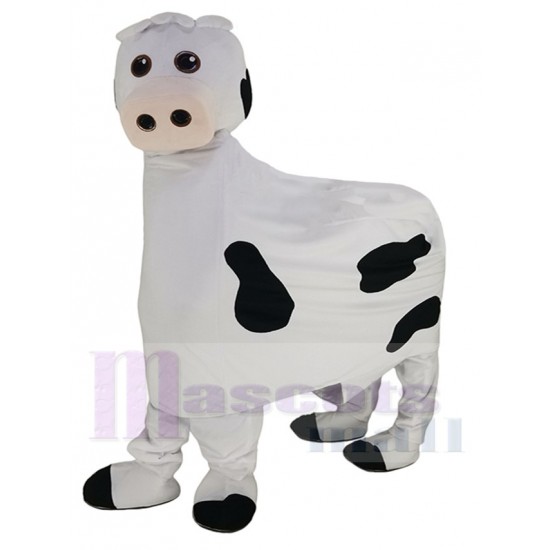 Deux personnes Vache laitière Costume de mascotte Animal