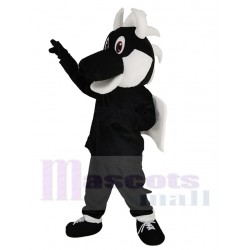 Black and White Sparky the Dragon Mascot Costume Animal
