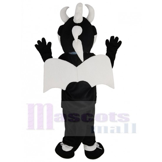 Schwarz und weiß Sparky der Drache Maskottchen Kostüm Tier