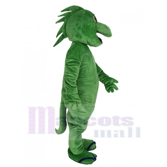 Cute Green Lizard Mascot Costume Animal