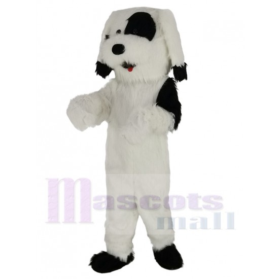 Drôle Chien noir et blanc Costume de mascotte Animal