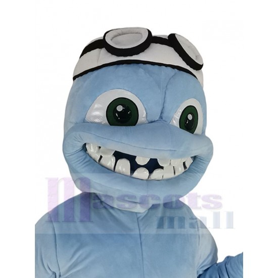 Light Blue Crazy Frog Mascot Costume Animal