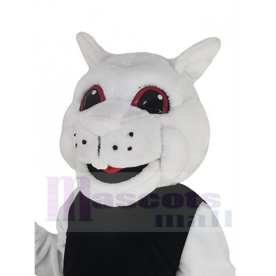 White Squirrel Mascot Costume Animal in Black Sport Jersey