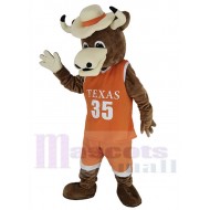 Texas Longhorns Bull Mascot Costume in Orange Jersey Animal