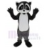 Grau und Weiß Tan Robbie Waschbär Maskottchen Kostüm Tier