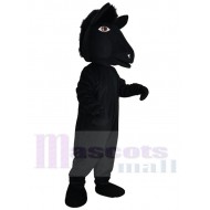 Poder negro Mustango Caballo Traje de la mascota Animal