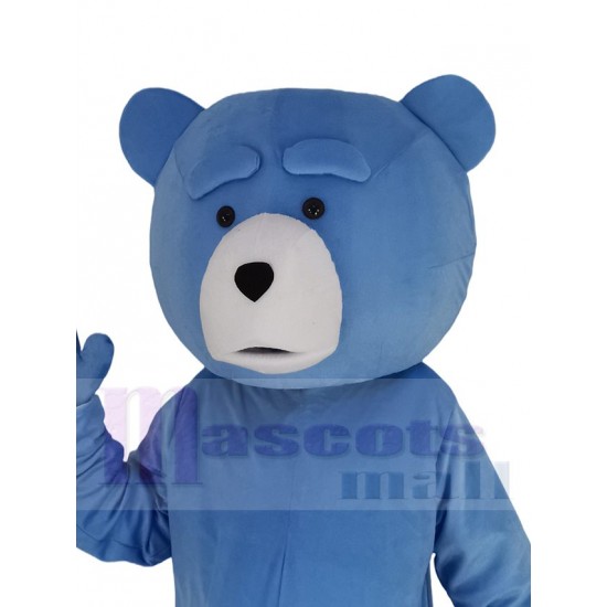 Drôle Bleu clair Ours en peluche Costume de mascotte Animal