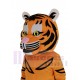 Tiger Ted Maskottchen Kostüm Tier mit rosa Nase