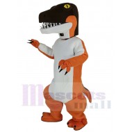Dinosaurio naranja y blanco Disfraz de mascota Animal
