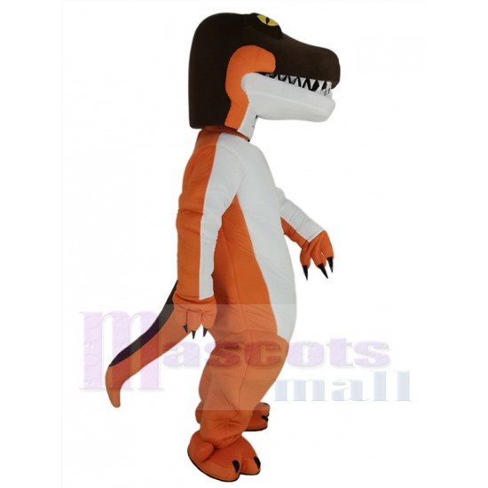Orange and White Dinosaur Mascot Costume Animal