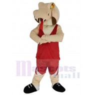 Cee-Cee The Cobra Snake Mascot Costume Animal in Red Jersey