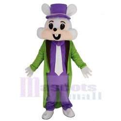 Lapin de Pâques Mascotte Costume Animal avec chapeau magique violet