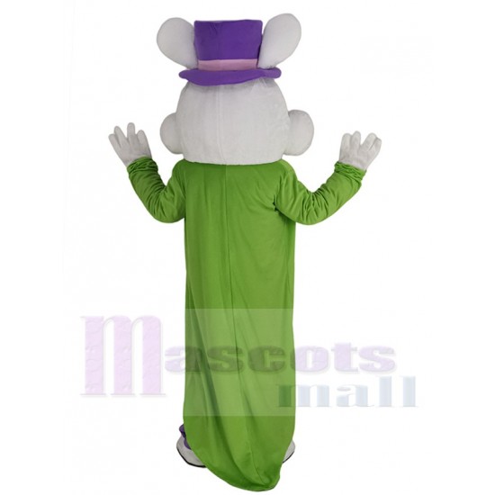 Conejo de Pascua Disfraz de mascota Animal con Sombrero Mágico Púrpura