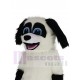 Schwarz-Weiß-Schäferhund Maskottchen-Kostüm Tier mit blauen Augen