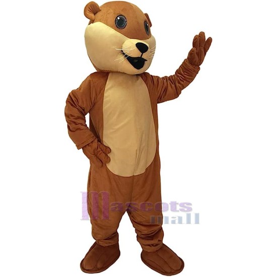 Brown Ollie Loutre Mascotte Costume