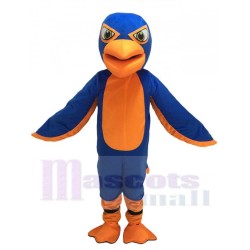 Friendly Royal Blue et Orange Falcon Mascotte Costume