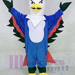 Cute Blue-and-Red Thunderbird Mascot Costume