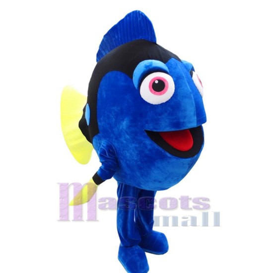 Blauer Fisch des heißen Verkaufs Maskottchen-Kostüm Zeichentrickfigur Halloween