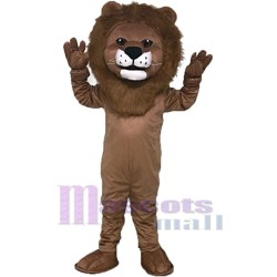 Friendly Smiling Lion Mascot Costume