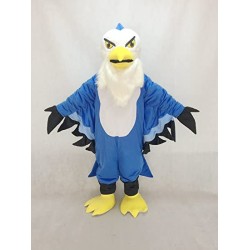 Fierce Blue Thunderbird Mascot Costume
