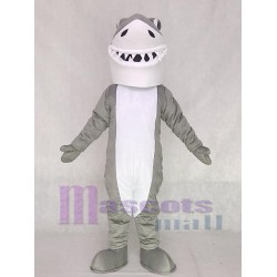 Tiburón gris y blanco Disfraz de mascota