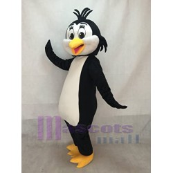 Pingüino blanco y negro de alta calidad Disfraz de mascota