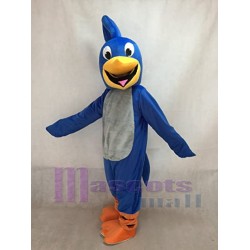 Cute Blue Roadrunner Mascot Costume