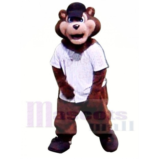 Baseball Brown Bear Mascot Costume