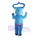 Blue Curved-Horned Bull Ox Mascot Costume Animal