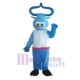 Buey toro de cuernos curvos azul Disfraz de mascota Animal